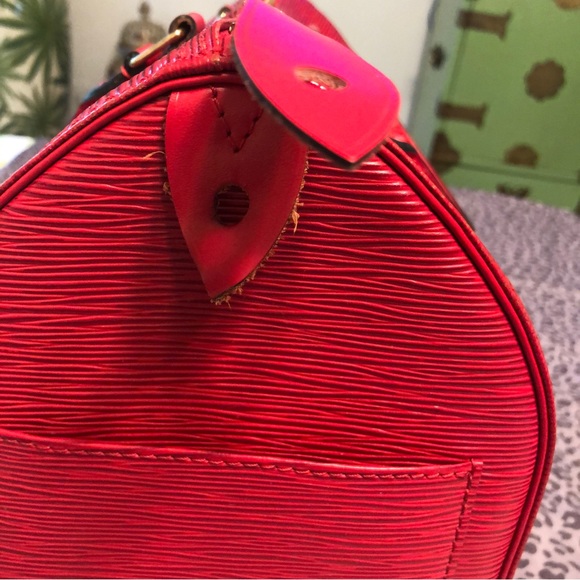 Louis Vuitton Red Vernis Monogram Speedy 30 - Picture 4 of 15